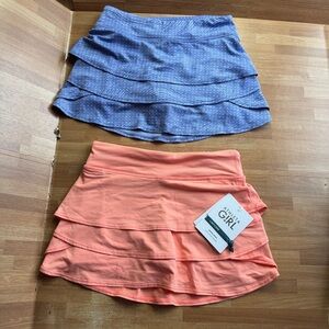 Athleta Girl swing skort bundle size 8/10 purple and orange nwt